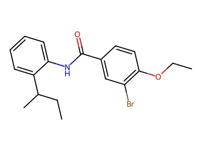 3-bromo-N-(2-butan-2-ylphenyl)-4-ethoxybenzamide structure