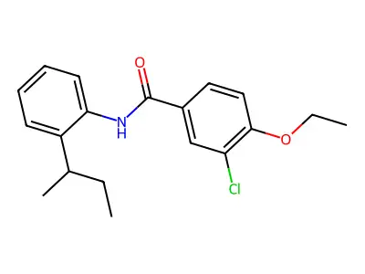 N-[2-(butan-2-yl)phenyl]-3-chloro-4-ethoxybenzamide structure