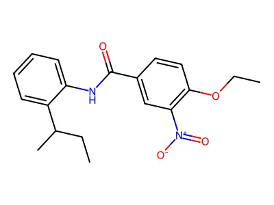 N-(2-butan-2-ylphenyl)-4-ethoxy-3-nitrobenzamide structure