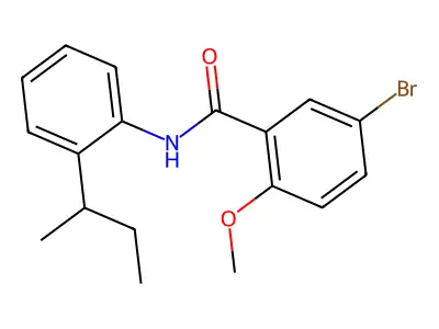 5-bromo-N-(2-butan-2-ylphenyl)-2-methoxybenzamide structure