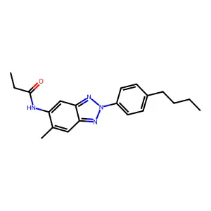 N-[2-(4-butylphenyl)-6-methylbenzotriazol-5-yl]propanamide structure