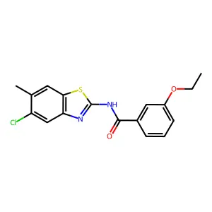 N-(5-chloro-6-methyl-1,3-benzothiazol-2-yl)-3-ethoxybenzamide structure