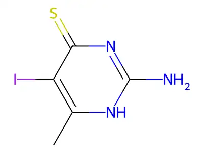 6-Pyrimidinethiol, 2-amino-4-methyl-5-iodo- structure