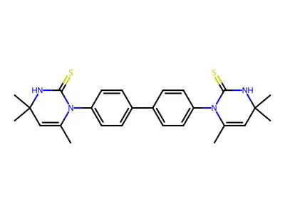 2-Pyrimidinethiol, p,p'-biphenylylenebis(dihydro-4,4,6-trimethyl- structure