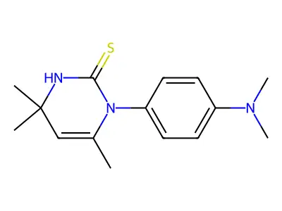 3,4-Dihydro-1-(4-dimethylaminophenyl)-4,4,6-trimethyl-2-pyrimidinethiol structure