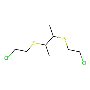 Butane, 2,3-bis(2-chloroethylthio)- structure