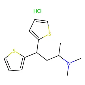 2-Thiophenepropanamine, N,N,alpha-trimethyl-gamma-2-thienyl-, hydrochloride structure