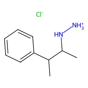 Hydrazine, 1-(alpha,beta-dimethylphenethyl)-, hydrochloride structure