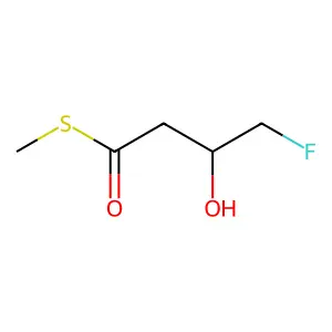 Butanethioic acid, 4-fluoro-3-hydroxy-, methyl ester structure