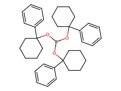Boric acid, tris(phenylcyclohexyl) ester structure
