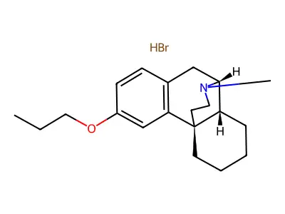 17-Methyl-3-propoxymorphinan--hydrogen bromide (1/1) structure