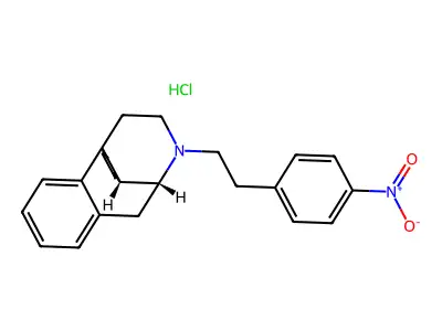 Morphinan, 17-(p-nitrophenethyl)-, hydrochloride, (+-)- structure