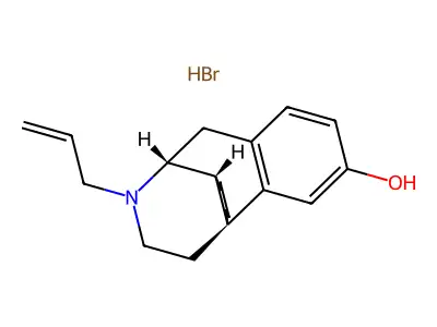 17-(Prop-2-en-1-yl)morphinan-3-ol--hydrogen bromide (1/1) structure