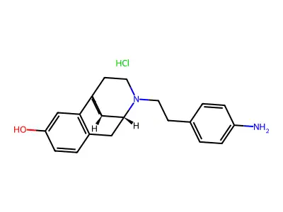 Morphinan-3-ol, 17-(p-aminophenethyl)-, hydrochloride, (+-)- structure