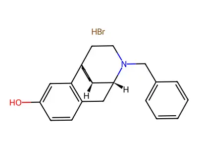 17-Benzylmorphinan-3-ol--hydrogen bromide (1/1) structure