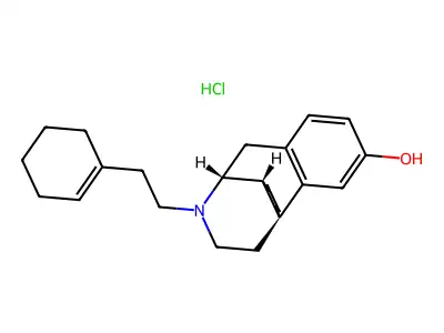 Morphinan-3-ol, 17-(2-(cyclohexenyl)ethyl)-, hydrochloride, (-)- structure