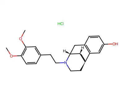 Morphinan-3-ol, 17-(3,4-dimethoxy)phenethyl-, hydrochloride, (-)- structure