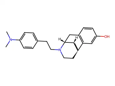 Morphinan-3-ol, 17-(p-dimethylamino)phenethyl-, (-)- structure