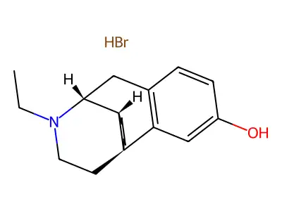 17-Ethylmorphinan-3-ol--hydrogen bromide (1/1) structure