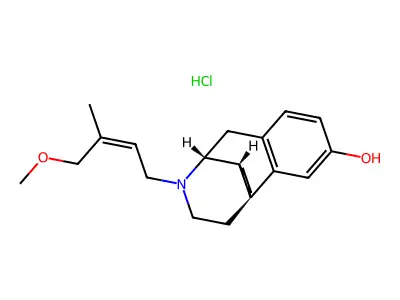 17-(4-Methoxy-3-methylbut-2-en-1-yl)morphinan-3-ol--hydrogen chloride (1/1) structure