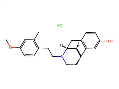 Morphinan-3-ol, 17-(4-methoxy-2-methyl)phenethyl-, hydrochloride, (-)- structure