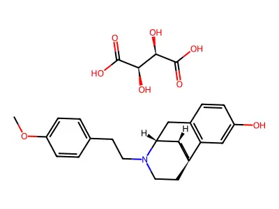 Morphinan-3-ol, 17-(p-methoxyphenethyl)-, tartrate, (-)- structure