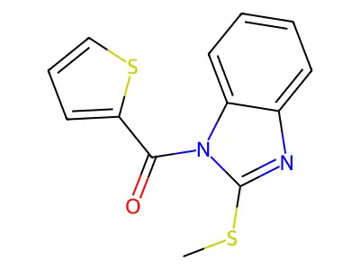(2-Methylsulfanylbenzimidazol-1-yl)-thiophen-2-ylmethanone structure