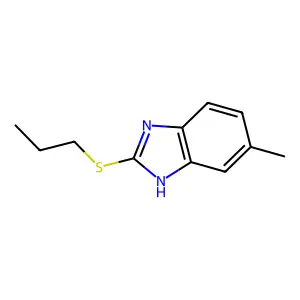 6-methyl-2-propylsulfanyl-1H-benzimidazole structure