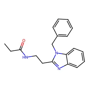 N-[2-(1-benzylbenzimidazol-2-yl)ethyl]propanamide structure