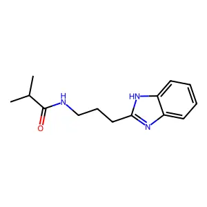 N-[3-(1H-1,3-benzodiazol-2-yl)propyl]-2-methylpropanamide structure