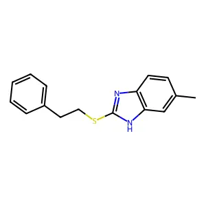 5-methyl-2-(phenethylthio)-1H-benzo[d]imidazole structure