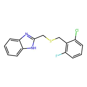 2-[(2-chloro-6-fluorophenyl)methylsulfanylmethyl]-1H-benzimidazole structure