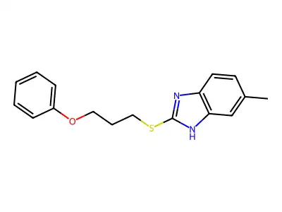 6-methyl-2-(3-phenoxypropylsulfanyl)-1H-benzimidazole structure