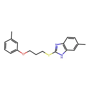 5-methyl-2-{[3-(3-methylphenoxy)propyl]sulfanyl}-1H-1,3-benzodiazole structure