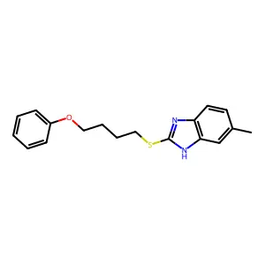 6-methyl-2-(4-phenoxybutylsulfanyl)-1H-benzimidazole structure