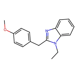 1-Ethyl-2-(4-methoxy-benzyl)-1H-benzoimidazole structure