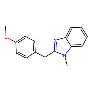 2-[(4-Methoxyphenyl)methyl]-1-methylbenzimidazole structure