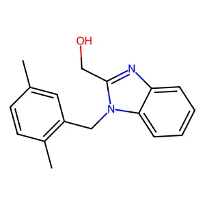 (1-(2,5-dimethylbenzyl)-1H-benzo[d]imidazol-2-yl)methanol structure