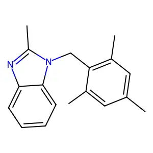 2-Methyl-1-[(2,4,6-trimethylphenyl)methyl]benzimidazole structure