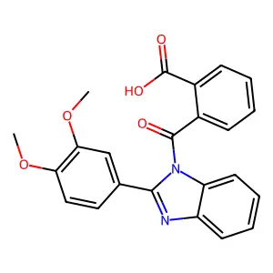 2-[2-(3,4-Dimethoxy-phenyl)-benzoimidazole-1-carbonyl]-benzoic acid structure