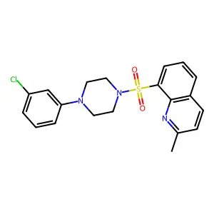 8-[4-(3-Chlorophenyl)piperazin-1-yl]sulfonyl-2-methylquinoline structure