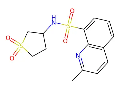 N-(1,1-dioxothiolan-3-yl)-2-methylquinoline-8-sulfonamide structure