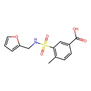 3-[(Furan-2-ylmethyl)sulfamoyl]-4-methylbenzoic acid structure