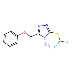 3-[(difluoromethyl)sulfanyl]-5-(phenoxymethyl)-4H-1,2,4-triazol-4-amine structure