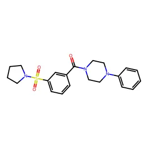 1-Phenyl-4-[3-(1-pyrrolidinylsulfonyl)benzoyl]piperazine structure
