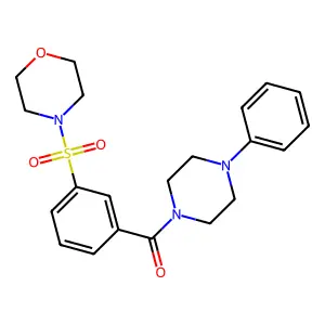 3-(Morpholin-4-ylsulfonyl)phenyl 4-phenylpiperazinyl ketone structure