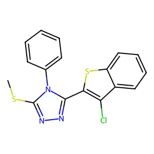 3-(3-Chloro-1-benzothiophen-2-yl)-5-methylsulfanyl-4-phenyl-1,2,4-triazole structure