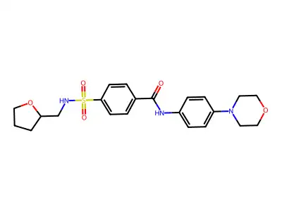 N-(4-morpholin-4-ylphenyl)-4-(oxolan-2-ylmethylsulfamoyl)benzamide structure