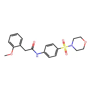 2-(2-methoxyphenyl)-N-[4-(morpholin-4-ylsulfonyl)phenyl]acetamide structure