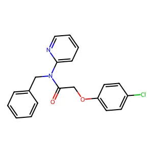 N-benzyl-2-(4-chlorophenoxy)-N-pyridin-2-ylacetamide structure